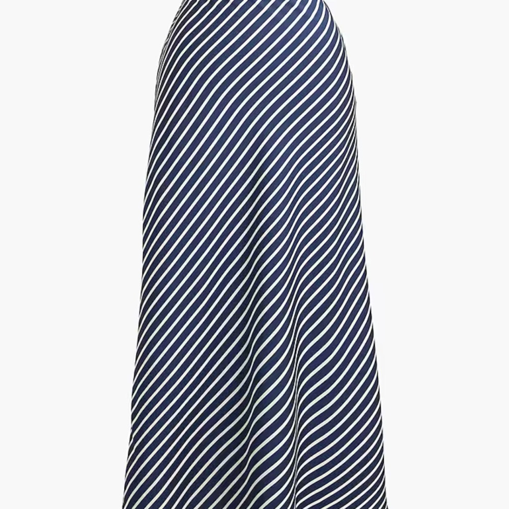 Striped Navy and White Maxi Skirt